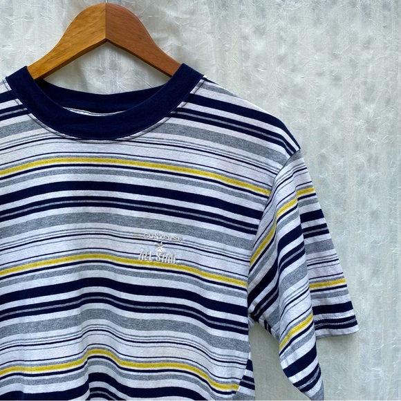 Converse ALL STAR striped crew neck T-shirt, Medium, slim fit - Picture 1 of 6